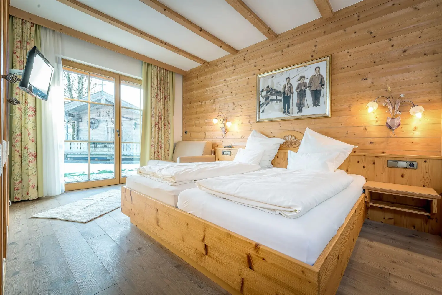 Schlafzimmer der Ferienwohnung Top 2 am Gafalhof