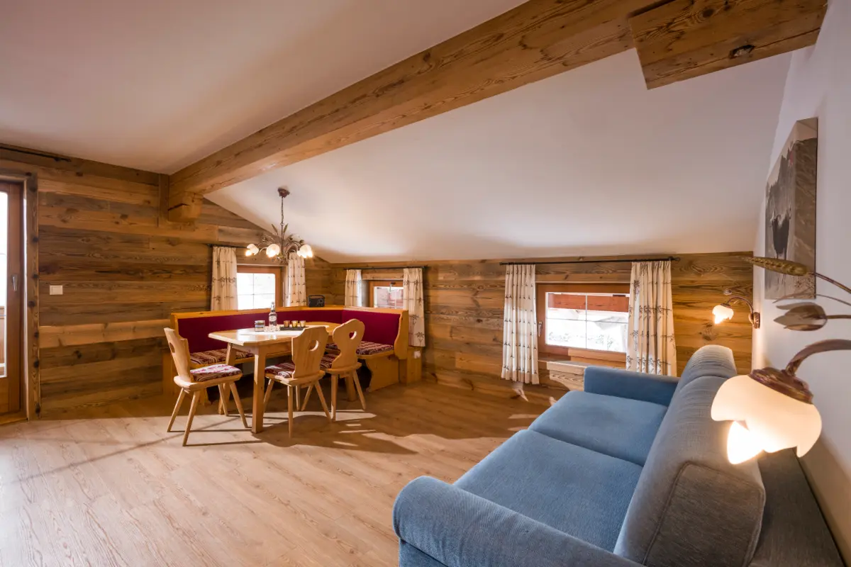 Sunny living room in the Sonnblick apartment — Bauernhaus holiday flat, Gafalhof, Going, Tyrol